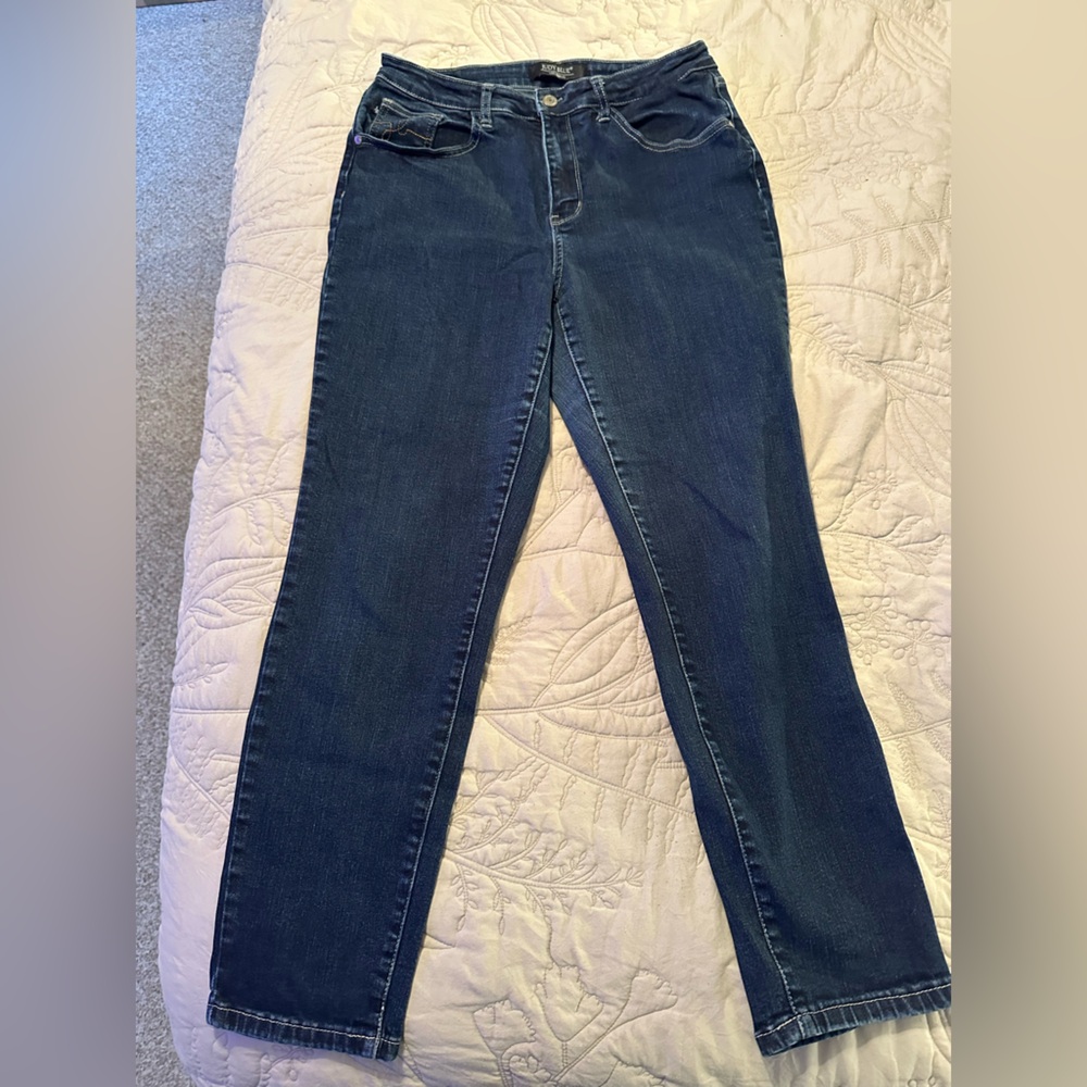 Judy Blue jeans size 11/30 (30W-28inseam) dark wash blue high rise.